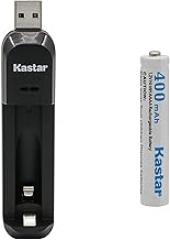 Kastar AAAA 1.2V 400mAh Battery 1 Pcs and USB Charger Replacement for MS Surface Pen Battery, Stylus Pens, Tooth Brush, Video Game Controllers, Bluetooth Headset, Monitor Battery