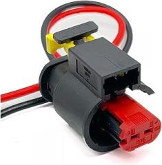 2 Pin Electromagnetic Valve Plug Wiring Harness Car Electronic Connector With Cable 284556-1(Size:1Pc)