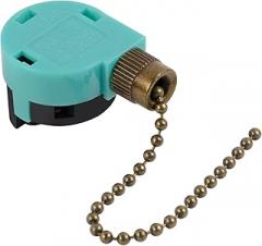 Ceiling Fan Switch ZE-268S6,3 Speed 4 Wire Ceiling Fan Pull Chain Control,Pull Chain Cord Switch Control for Ceiling Fans,Bronze
