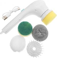 5-in-1 Electric Brush for Shower Kitchen Cordless Scrubber Interchangeable Heads Bathroom