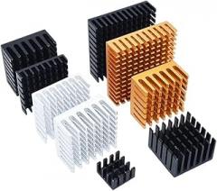 14 * 14 * 8mm Golden Black Aluminum Radiator Ic Heat Sink 40 X Mm 11 MM/28 28 6/25 New 2025 for Arrival High Reliable Electronic Component, Precision, Stable Performance