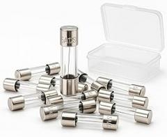 5A 125V Glass Fuses for Christmas Lights, Household Appliances & Electronics - 3.6x10mm Mini Fast-Blow Fuses,0.14x0.39 Inch Christmas Light Fuse - 20-Pack