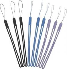 9pcs Silicone Phone Lanyard Wrist Strap for Keys Id Cards Electronics Non-yellowing Material Phone Decor Accessory