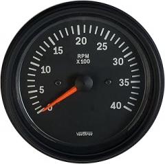 Tachometer 85mm Electronic 0 – 4000 RPM (Black dial/Black Bezel)