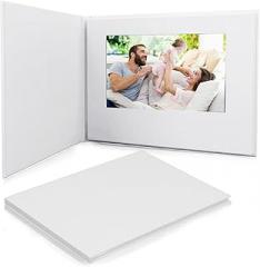 7 Video Greeting Cards, Customized Electronic Video Brochure with Screen Speaker, Touch Control, 4GB Memory, Rechargeable Battery, Digital Card Gifts for Birthday Advertise