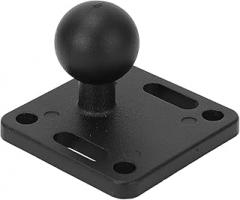 ZJchao 1 Inch Ball Mount, Ball Mount Base Transducer Mounting Plate Base with Aluminum Alloy 4-Hole AMPS Square Plate Universal Electronic Device Mounting
