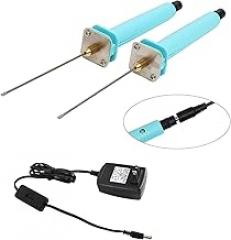 YaeTek 2 Pcs Foam Cutter Electric Cutting Machine Pen 100V-240V 15W Craft Hot Knife 10CM Styrofoam Cutting Pen with Electronic Voltage Transformer Adaptor, 2 x Foam Pen Cutters