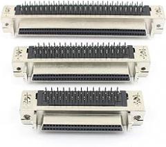 MIUYTRN SCSI Connector Female Male 50 68 100 Pin Straight Right Angle 90 180 Degree Hole Welding Solder Adapter 50P 68P 100P cuicui(Right Angle Type,50P)
