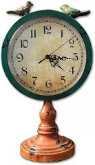 Table Clock European-Style Living Room American-Style Old Clocks Large Retro Tabletop Clocks Iron Clocks Desktop Ornaments Table Clocks