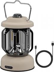 Camping Lights Lanterns, 4.41x8.46 Inches, ABS, Electronic, 1800mAh Battery, USB Charging, Retro, Waterproof, Portable, Tent, Garden, Fishing