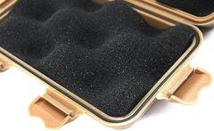 Small Airtight Waterproof Plastic Box, Floating Dry Storage Container for Outdoor Travel, Camping, and Survival Gear, Shockproof Case for Electronics Protection in Black, Orange,(Black)