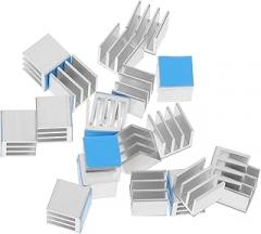 ABOOFAN 20pcs Adhesive Heatsink for Electronic Devices Efficient Heat Dissipation for Routers and More Compact