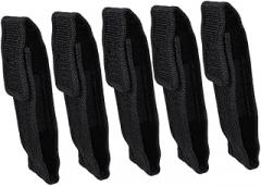 GANAZONO 5Pcs Black Flashlight Storage Bag Multipurpose Electronic Torch Case for Camping and Hiking and Mini Torch with Fine Workmanship