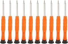 HARFINGTON 10pcs 0.8mm Star Mini Screwdriver 3mm Five Star Head 87mm Length for Small Appliances Repairs, Orange