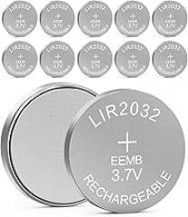 EEMB 10PCS LIR2032 Rechargeable Battery 3.7V Lithium-ion Coin Button Cell Batteries 45mAh 2032 Rechargeable Battery