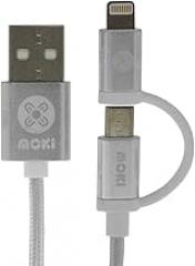 Moki Braided 2-in-1 Lightning + MicroUSB Cable 90cm/3ft