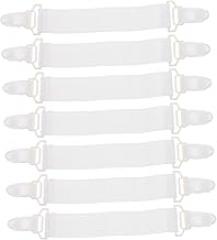 Cabilock 16pcs Bed Sheet Clips Elastic Sheet Fasteners for Mattress Topper Straps for Corners Accessories