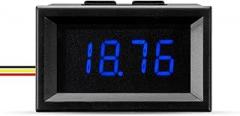 Digital Voltmeter DC 0-33V with 4-Digit 0.36 Inch LED Display Three-Wire Voltage Tester for and DIY Electronics for 3.5-30V Power Supply(Blue)