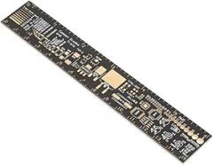 Dioche 8 Inch Eng6 Inch Multifunctional Printed Circuit Board Ruler | Precision Machined Measuring Tool for Electronic Engineers | Includes Angle Gauges & IC Pin Spacing Tables | Essential
