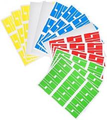 TEHAUX 20sheets Self-Adhesive Wire Label Stickers Cable Tags for Electronics Quick Identification Cord Organizers for Home Office