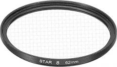Generic 62mm Star Lens Filter, 8-Point Star Effect for Night Scenery, Glassworks & Metal Works Photography, Black, Optical Glass & Aluminum Frame