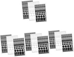 12sheets Self-Adhesive Light Blocking Stickers for Routers Air Conditioners and Electronics Blackout Shading Dots for Glare Reduction and Light