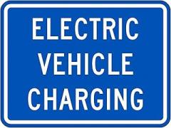 Electronic Vehicle Charging Sign Guide Signs Warning Caution Metal Tin Sign, 8X12 in