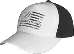 LIFANGMI Adjustable Electronics Engineer USA Flag Baseball Cap for Men Women Baseball Hat Outdoor Casual Breathable Caps Trucker Hats Sun Hat Black