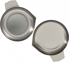 2Pcs Electronic Scale Tray, Stainless Steel Weighing Dishes Metal Weigh Boats, Silver Mini Scale Trays for Jewelry Liquid Powder Laboratory Supplies