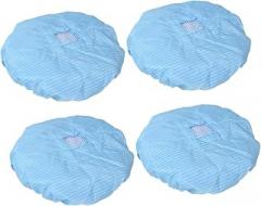 PartyKindom 4pcs Static Breathable Workshop Hat Polyester Cap for Electronics Food and Manufacturing Industry Blue