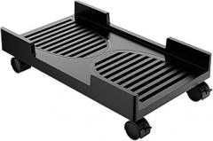 ENGENDER PC Stand Computer Tower Stand, Mobile CPU Holder with 4 Caster Wheels Fits for Most Computer Tower, Printer, Under Desk PC Holder Computer Tower Stand