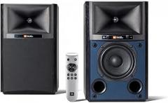 JBL 4305P Studio Monitor, Black Walnut - Powered Bookshelf Loudspeaker System - with Google Chromecast Built-in, Apple AirPlay 2 & Bluetooth