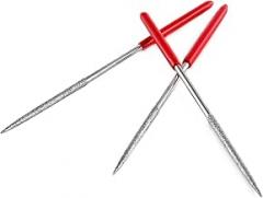 Tool Part for 10Pcs Round Diamond Needle File Cutting Repair Hand Tools 3mm X 140mm for Metal Glass Gem Stone Hardened Steel
