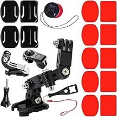 Motorcycle Helmet Kit for Hero 12 11 10 9 8 7 Action Camera Accessories Chin Mount Bracket Bike Chin Mount for Go Pro Replacement for OEM New 2026 High for Reliable Electronic Component