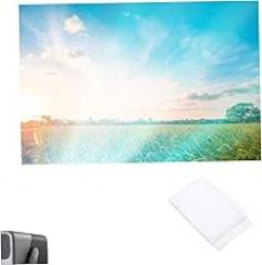 Outdoor Projector Screen, Portable Screen for Projector with Adhesives Foldable Projector Screen Indoor White Movie Film Display Cloth for Christmas Halloween Screen Projector 180x120cm
