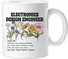 Floral Electronics Design Engineer Gift for Women Coworker Mug, Christmast Gifts for Electronics Design Engineer Appreciation Gift Friends Birthday