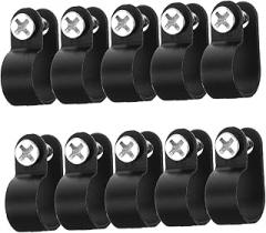 1set Sturdy Cable Clips Rope Light Mounting Clips with Stainless Steel Screws for Wire Management for Organizing Outdoor String Lights and Electric Cords