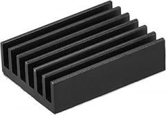 MECCANIXITY Electronic Heat Dissipation Cooler Aluminium Heatsink 20x14x6mm for CPU with Adhesive Thermal Pad Black Pack of 20