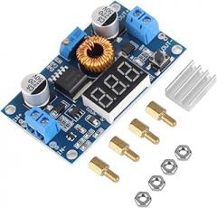 DC DC Adjustable Step Down Module, 5A 75W Voltage Regulator with LCD Display for DIY Electronics and Power Supply Projects