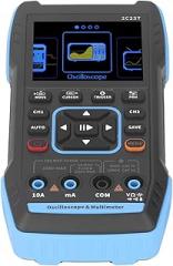 Handheld Digital Oscilloscope Multimeter Portable Generator for Electronics Enthusiasts 3 In1 Channel with 10X Probe, Ideal for Engineers and DIYers