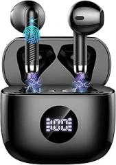 Wireless Earbuds, Bluetooth 5.4 Ear Buds LED Power Display Headphones Bass Stereo, Bluetooth Earbuds in-Ear Noise Cancelling Mic, 40H Playback Mini Case IP7 Waterproof Sports Earphones for Android iOS