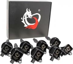 AIP Electronics Dragon FIRE Performance Ignition Coil Set Compatible with 2018-2022 Ford Mustang, F-150 5.0L V8 JR3Z12029A JR3Z12029B GN10950 OEM Fit Kit-1590