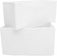 Milisten 2pcs Wardrobe Storage Box Set for Underwear and Socks, Medium and Large Drawer Organizer, Multifunctional Clothes Divider for Closet and Dresser