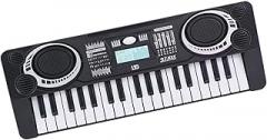 Electronic Piano Keyboard Music Toy Multifunctional Educational Toys LCD Display 37 Key for Birthday Gift New Year Gifts Kids, Black