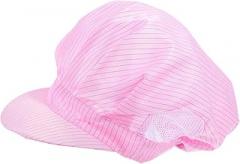 OUNONA Anti-Static Cap Breathable Working Hat for Electronics and Food Industry Room Protective Cap Unisex Design for Men and Women Pink
