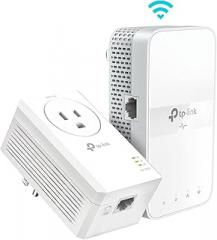 Restored TP-Link Powerline Wi-Fi Extender (TL-WPA7617KIT) - AV1000 Powerline Ethernet Adapter with AC1200 Dual Band Wi-Fi, Gigabit Port, Passthrough, OneMesh, (Refurbished)