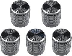 10PCS Black Volume Control Rotary Knobs for 6mm Knurled Shaft Potentiometer 15x17mm 15 X 17 Mm 15 * 17 6 Switch New 2025 Arrival High Reliable Electronic Component, Precision, Stable Performance