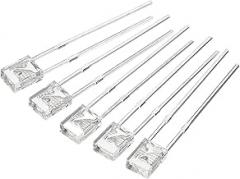 100Pcs 3mm 2x3x4mm LED Diode Light, Transparent Multi-Color Ultra High Brightness Light Bulb, LED Electronic Components(3mm Multicolor)