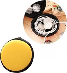 balacoo Protective Zipper Pouch for Earphones Coin Bag Ball Shape Design Electronic Device Organizer for USB Cable and Earbuds