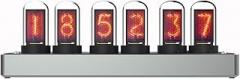 IPS Nixie Tube Clock, Electronic Desk Clock, 6-Bit IPS LCD Screen, Cool Desk Gadgets with Album Function, Customizable Dials, Desktop Decoration Alarm